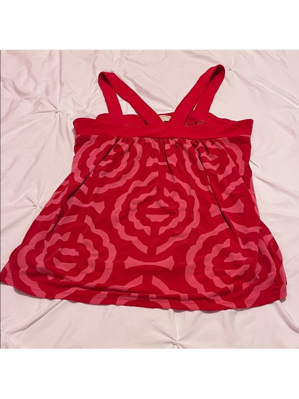 Michael Kors Red Patterned Strappy Tank Top